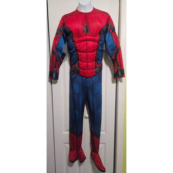 Spider-Man Far From Home Kid Muscle Costume Hasbro Glow FX Mask Halloween Marvel - Picture 12 of 13